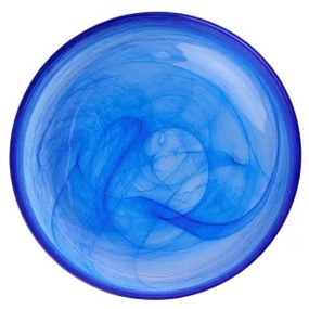 18-dielna jedálenská súprava, modrá/sklo