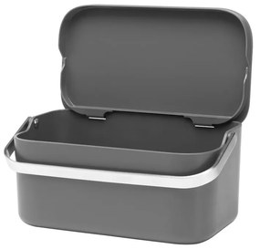 Tmavosivá nádoba na kompostovateľný odpad 1,8 l SinkSide – Brabantia