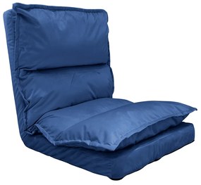 Skladacie kreslo na podlahu, Velvet látka modrá, ULIMA