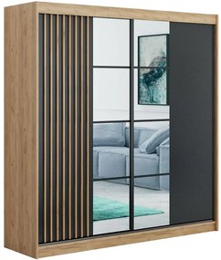 Skriňa Larysa 203 čierne / craft zlatá