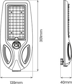 LED stmievateľná solárna pouličná lampa so senzorom VENICE 50W/4000 mAh IP65 čierna + diaľkové ovládanie