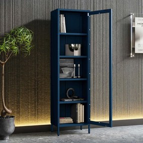 Vitrína  LUIGI, 500 x 1800 x 350 mm, Modern: farba granátová