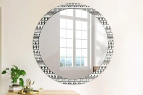 Okrúhle ozdobné zrkadlo Boho minimalista fi 100 cm
