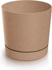 Kvetináč TUBOS P ECO WOOD svetlohnedý matný