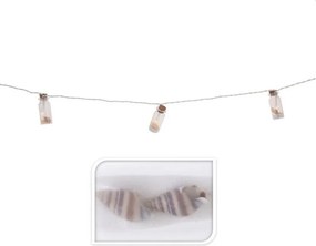 Morská girlanda s LED – sivo-biela 180 cm