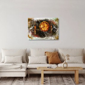 Sklenený obraz starovekej dobovej maľby (70x50 cm)