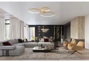 Thoro TH.224 - LED Stropné svietidlo RIO LED/50W/230V CRI90 3000K pr. 78 cm zlatá