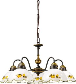 Kolarz 731.85.116 - Luster na reťazi NONNA 5xE27/75W/230V citróny
