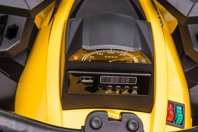 LEAN CARS Elektrická štvorkolka QLS-3288 LED MP3 žltá