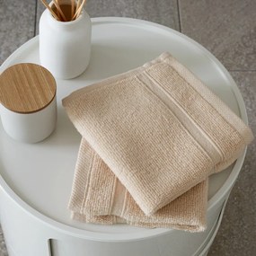 Béžové froté bavlnené uteráky v súprave 2 ks 30x30 cm Zero Twist – Catherine Lansfield