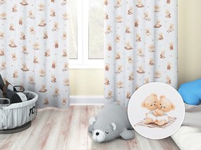 Biante Detský bavlnený záves Sandra SA-732 Medvedie bábätká na bielom 150x230 cm