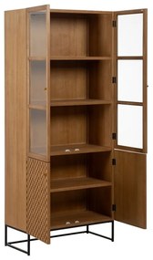 Vitrína v dekore jaseňa v prírodnej farbe 84,5x198 cm – Ixia