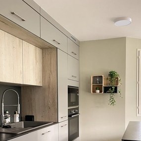 Biele stropné svietidlo SULION Rond, ø 13,5 cm