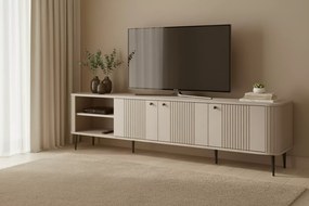 TV stolík Vespera 3D 187 cm - kašmírová / čierne nožičky
