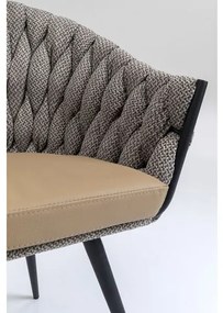 Knot Tweed stolička šedá/čierna