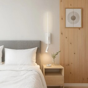 Nástenné svietidlo Torch, 1x biele kovové tienidlo + 1x LED 3w, w