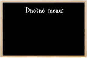 Toptabule.sk KRT01 Čierna kriedová tabuľa v prírodnom drevenom ráme 60x120cm / nemagneticky
