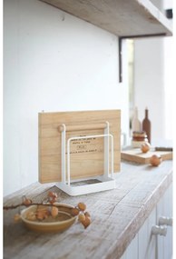 Biely stojan na doštičky na krájanie Yamazaki Tosca