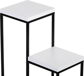 STOJAN NA KVETINÁČ KASKADA 70X34X34 CM ČIERNA/BIELA