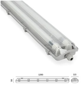 Brilagi - LED Tech. zářivkové svítidlo OPTIMA T8 2xG13/18W/230V IP65, 110 ks