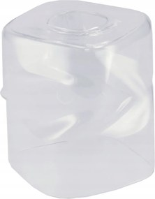 BERGE LED luster stropné svietidlo 2xE27, rolovací, priehľadný štvorec