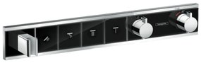 Hansgrohe RainSelect, batéria pod omietku na 4 spotrebiče, čierna/chrómová, HAN-15357600