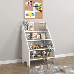 Wooden Toys Montessori regál na knihy – organizér, biely mix, SONOMA