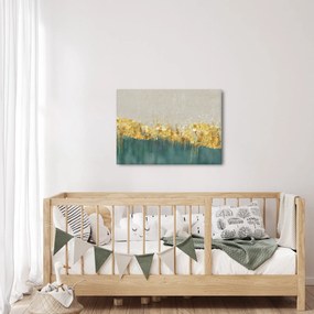 Obraz - Textúra so zlatým dekorom (70x50 cm)