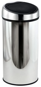 Dotykový oceľový odpadkový kôš v lesklo striebornej farbe 30 l – MSV