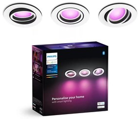 Philips - SADA 3xLED RGBW Stmievateľné podhľadové Hue CENTURA 1xGU10/4,2W/230V