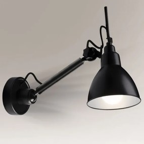 Shilo 4481 - Nástenná lampička DAISEN 1xE27/15W/230V čierna