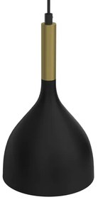 Luster na lanku NOAK 2xE27/15W/230V čierna/zlatá