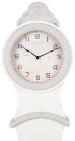 Biele nástenné drevené hodiny Wilmia - 37*9*132 cm / 1*AA