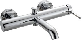 Invena Dropia, nástenná vaňová batéria, chrómová, INV-BW-15-001-J