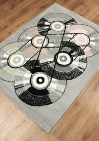 Koberec SLIM 8020 svetlosivý / viacfarebný