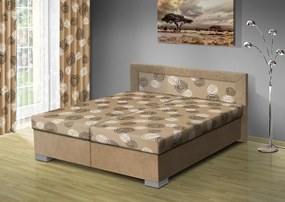 Nabytekmorava Čalúnená posteľ s úložným priestorom Vanessa 170x200 čalúnenie: sivá/MEGA 31 losos, Typ roštov: polohovacie