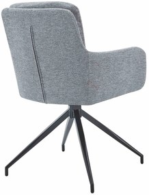 Set 2 jedálenských stoličiek Pickett - látka - šedá