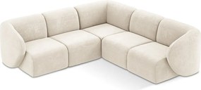 Béžová ženilková rohová pohovka Lani – Makamii