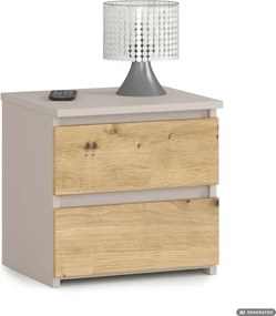 Nočný stolík CL2 kašmírový / dub artisan