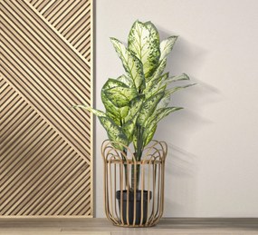 Proutěný obal na květináč Panama 31,5 cm hnědý