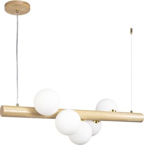Toolight Toolight, závesné stropné svietidlo 80cm, 5xG9, APP1906-5CP, hnedá, OSW-66579