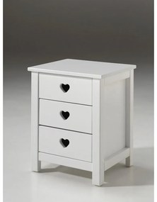 Biely detský nočný stolík Vipack Amori