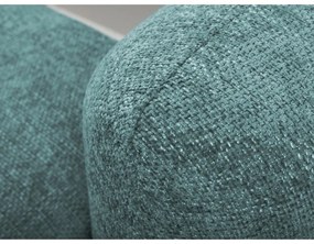 Modrá ženilková rozkladacia/s úložným priestorom rohová pohovka (ľavý roh/s leňoškou) Mele – Makamii