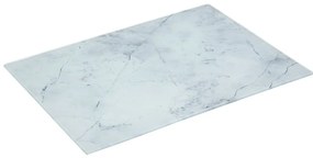 Doska na krájanie Glass Marble, biela, 40x30 cm