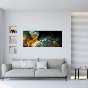 Obraz zlatej víly (120x50 cm)