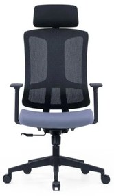 Kancelárska ergonomická stolička SLIDE — látka, sieť, viac farieb Červená