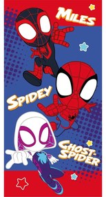 Červená/modrá bavlnená detská osuška 70x140 cm Spidey – Jerry Fabrics