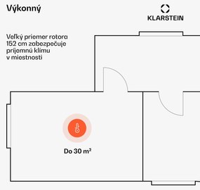 Klarstein Bahama Breeze Smart Stropný ventilátor , lopatky rotora z masívneho dreva, diaľkové ovládanie + ovládanie pomocou aplikácie