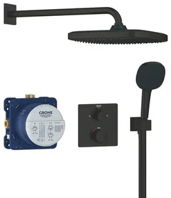 Sprchový systém GROHE Precision Thermostat vrátane podomietkového telesa čierna matná 348822430
