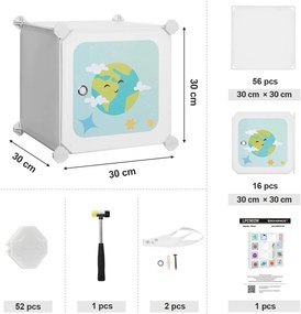 Detský modulárny regál VOLIER 153 cm vesmír